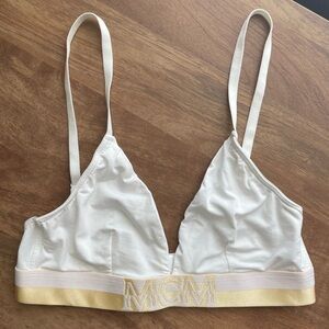 MCM Women's White and Gold Bralette